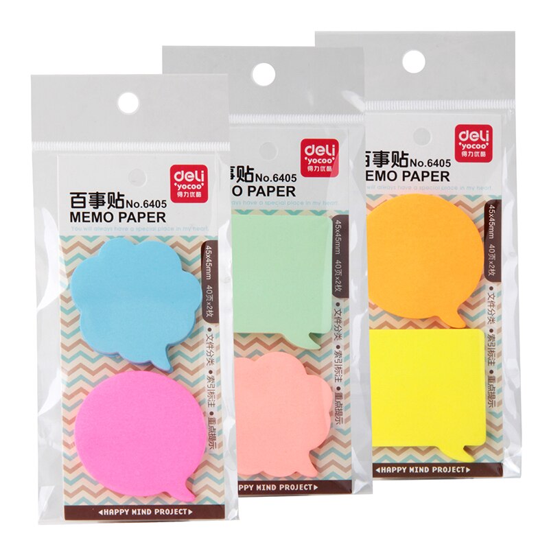 2Pcs/set Cartoon sticky multicolour paper notes/memo pads/notepad/message post marker sticker Stationery