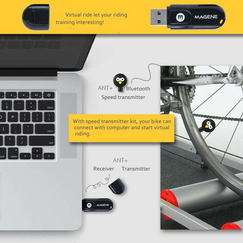 ANT+ USB Transmitter Receiver Bicycle Computer Cycle USB ANT Stick Recever Speed Cadence Sensor Bicycle Accessories