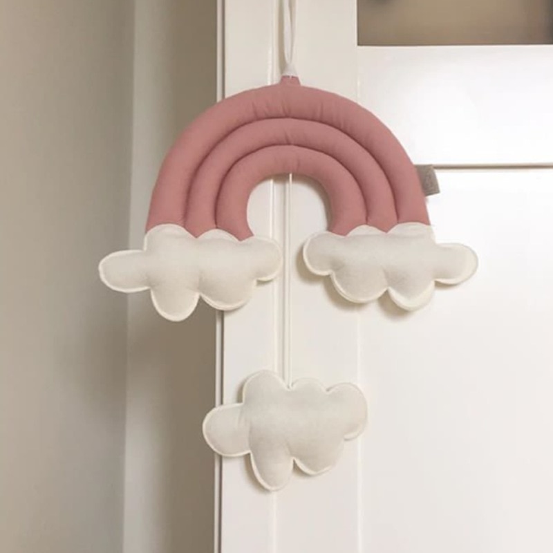 Decoración de tienda de campaña para colgar en la cama del bebé INS con nubes, decoración para la habitación de los niños, accesorios de fotografía, colgante de pared para guardería con gotas de agua y nubes