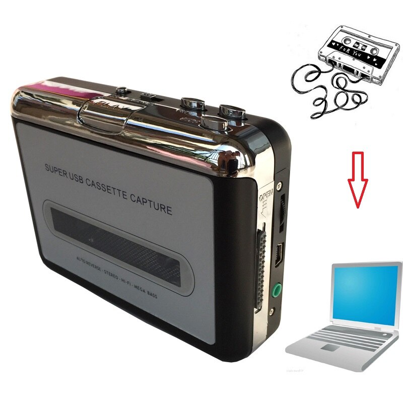 EzCAP218 del Nastro a cassetta per USB2.0 Del computer convertitore, convertire vecchia Musica del Nastro a cassetta per Digitale MP3 formato sul Vostro computer