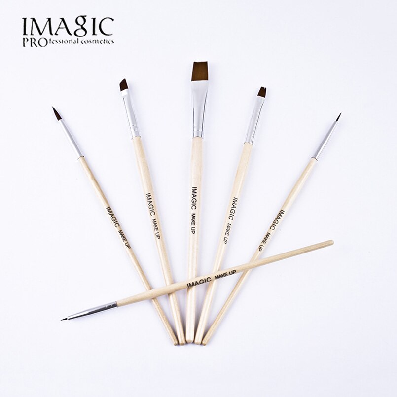 6Pcs/Set Body Paint Makeup Brushes Painting Face Paint Brush Set Maquiagem Tools Wooden Handle Cosmetics Body Painting
