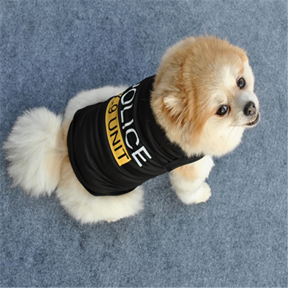 Strój zwierzaka odzież wiosna lato Unisex Pet odzież poliestrowa szczeniaczek żwirek dla kotów drukuj kamizelka T Shirt artykuły dla zwierząt #25