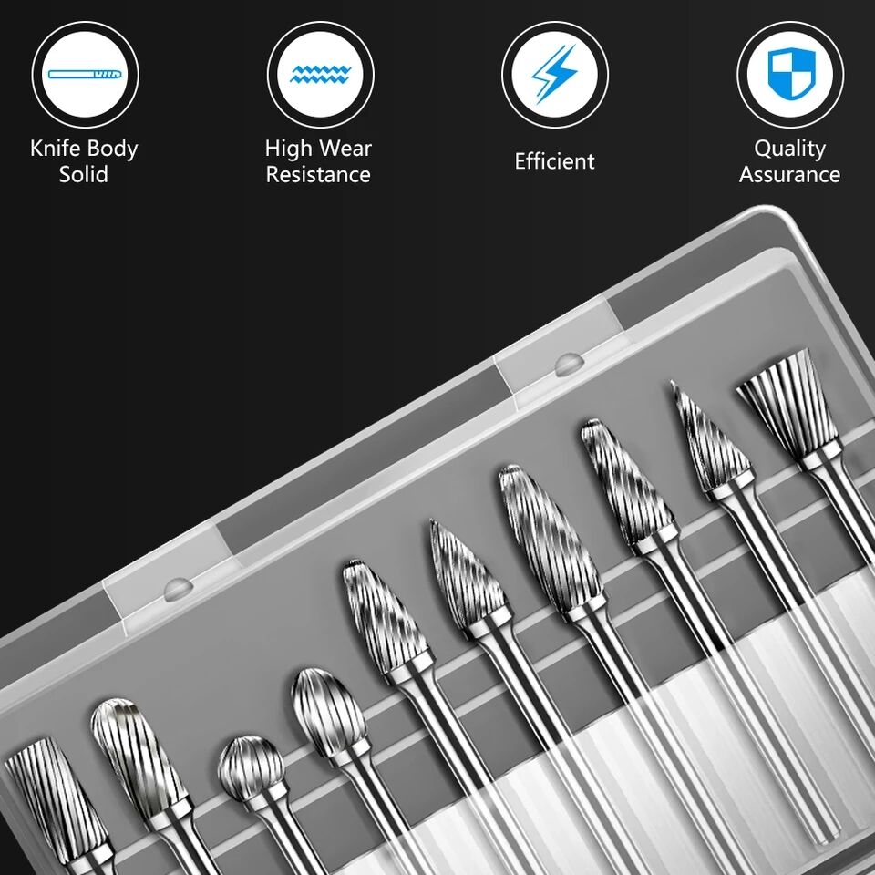 10 sztuk/20 sztuk wolframu frezy trzpieniowe karbidowe zestaw dla akcesoria Dremel frezowanie wiertło fragment końcówki robić grawerowania