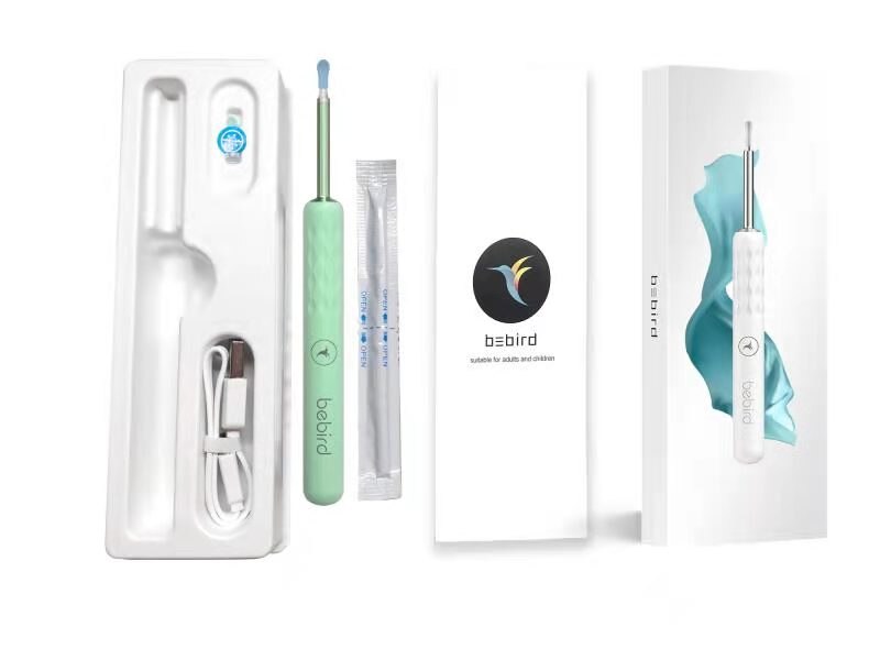 Bebird R3 Ear Cleaner Smart Visual Ear Pick IP67 Waterproof ear endsocope Camera Otoscope Ear cleaning Care Tool: Green
