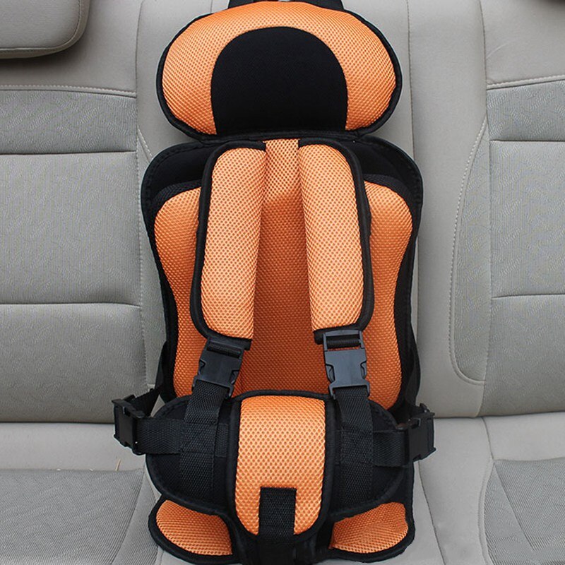 Draagbare baby-autostoel, kinderautostoel, verstelbare riem, stoeldrager, kinderautostoel, baby-autostoel, kussen, 1-12 jaar: Oranje  l 29 x 38cm