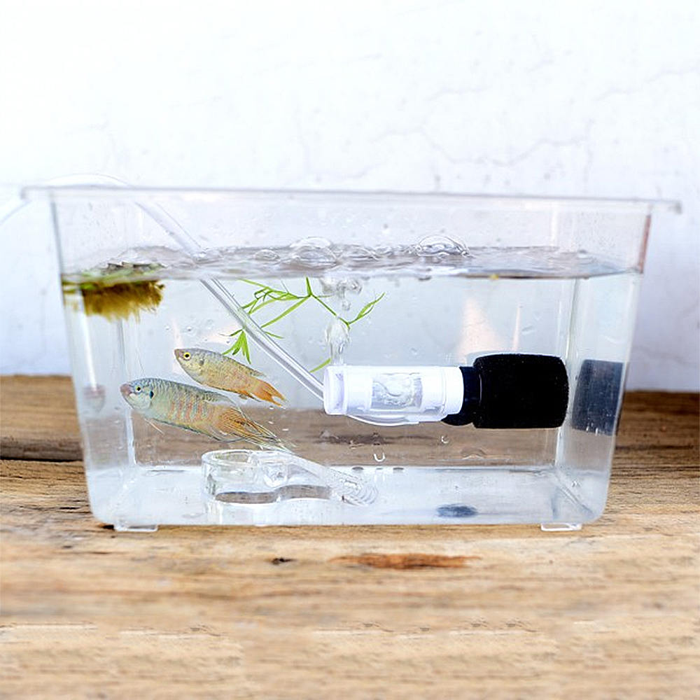 mini akvarium fisketank super stum lite pneumatisk filter vannrensing nedsenkbar oksygen fisk akvarium pumpe verktøy