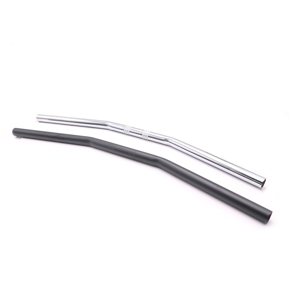 Guidon de moto 1 "25mm noir Chrome glisser barre droite pour Honda Kawasaki Yamaha Suzuki Harley Chopper Bobber