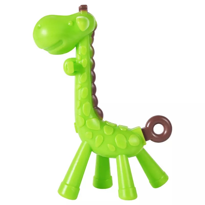 Naissance Baby Giraffe zahn kleber Baby ausbildung zu beißen sterben weichen silikon spielzeug zähne schleifen Stock