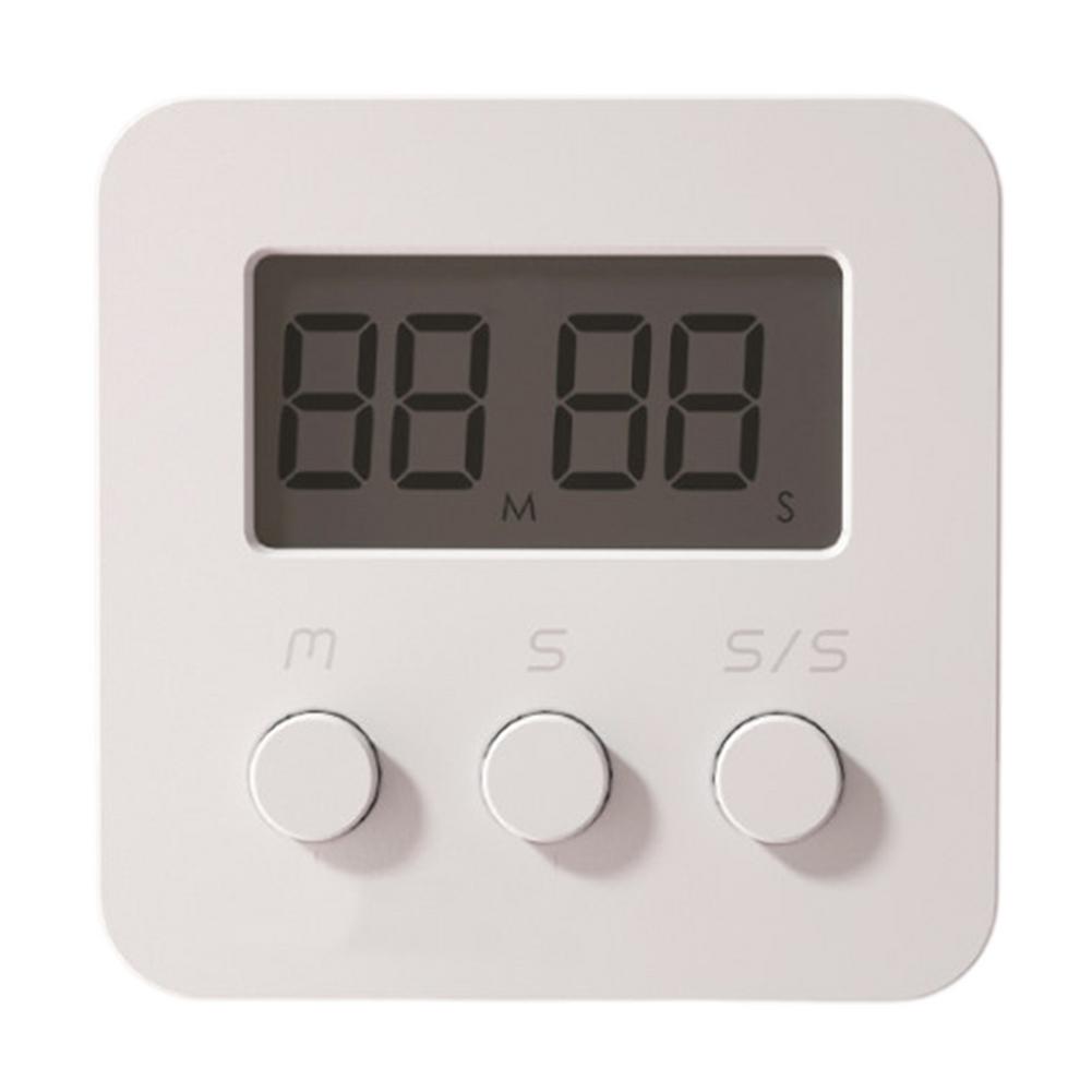 LCD Mini Kitchen Timer Cooking Alarm Clock Digital Timer Built-in Speaker Sleep Shower Study Stopwatch Count Kitchen Gadget Tool: white
