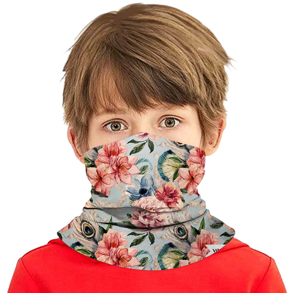 Multifunctionele Hoofd Sjaal Neck Cover Voor Jongens Meisjes Zon Bescherming Bandana Hoofddoek Rijden Ring Wraps Wasbare Fietsen