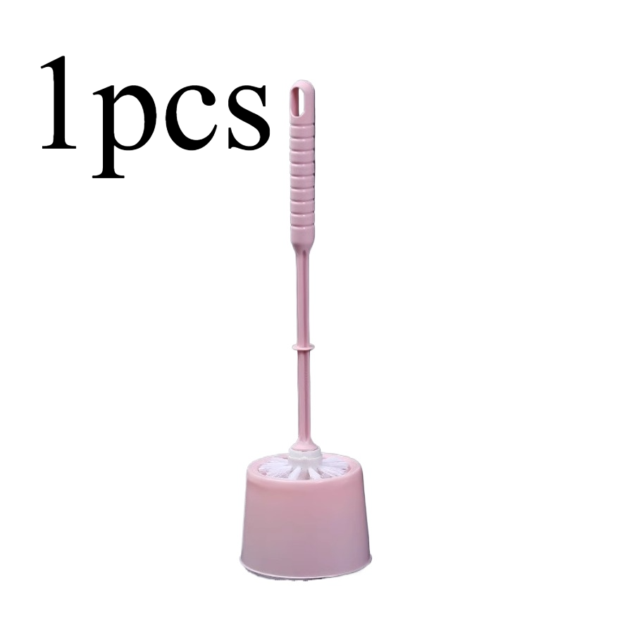 Juego de cepillos de inodoro elegantes para el hogar, cepillo de limpieza de inodoro sin ángulo muerto, mango largo, cepillo de limpieza de inodoro de pelo suave: Azul cielo