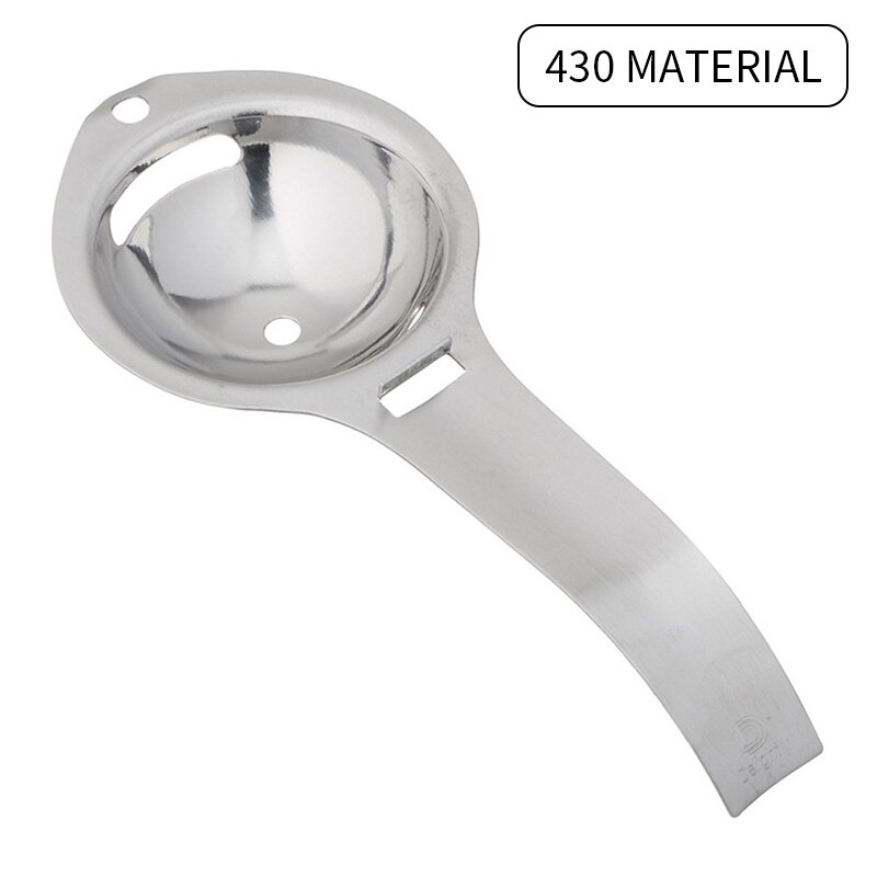 Egg Separator Tool 1PC Stainless Steel Egg Yolk White Separator Cooking Tool Kitchen Gadget Eggs Tools: 430 stainless steel