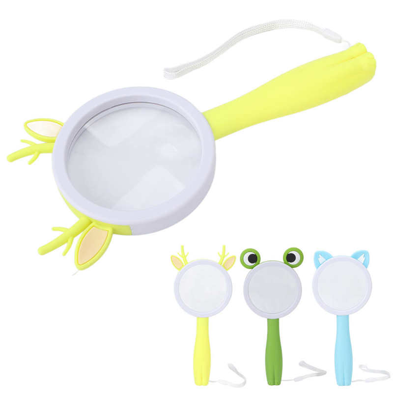 Handheld Magnifier Cute Appearance Kids Reading Magnifier for Kids Science Experiment