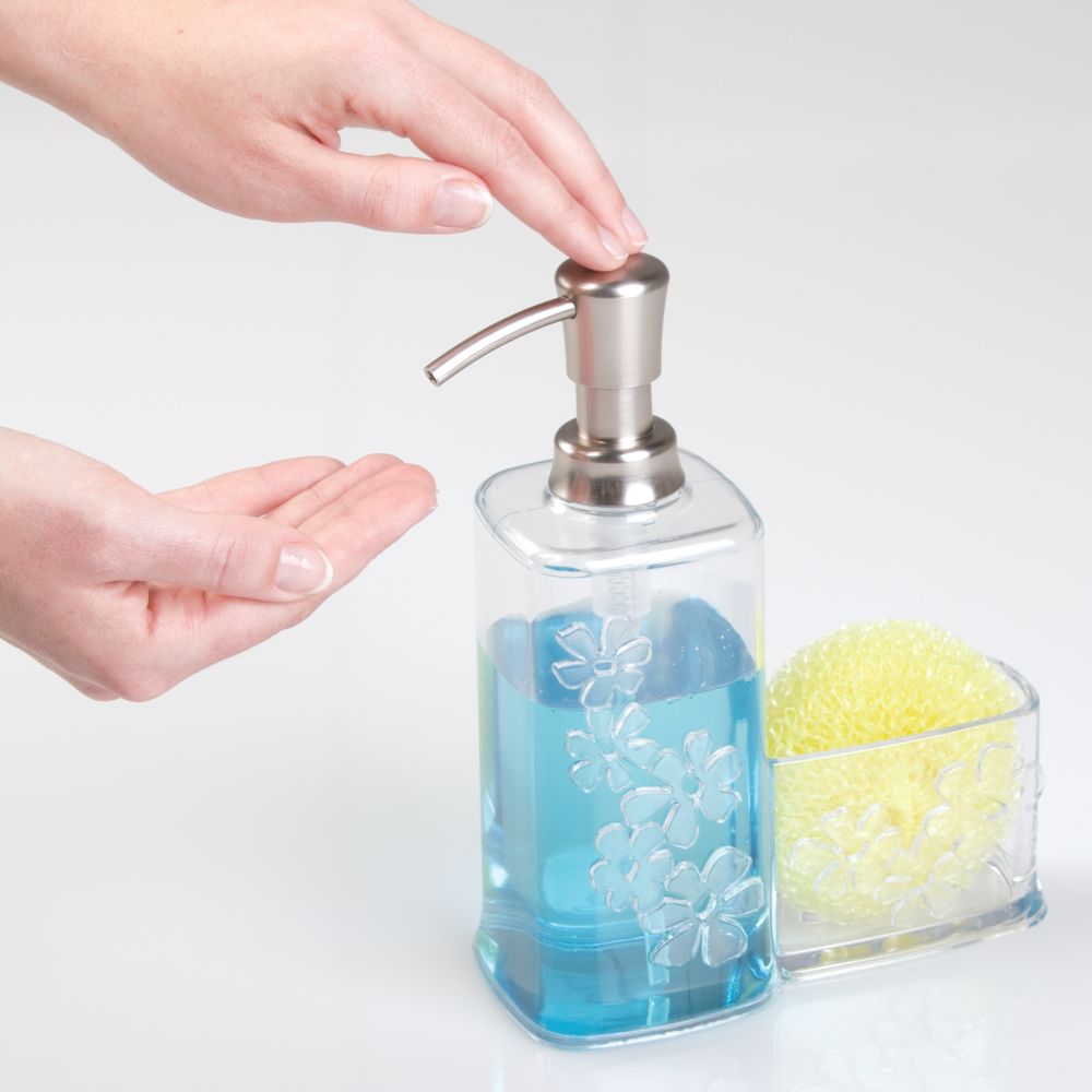 Acryl Zeepdispenser Met Spons