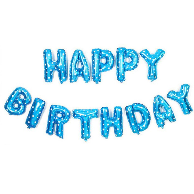 Birthday Party Decorations Kids Baby Adult HAPPY BIRTHDAY Balloons Decoration Aluminium Film Balloons for Birthday: Blue Dot
