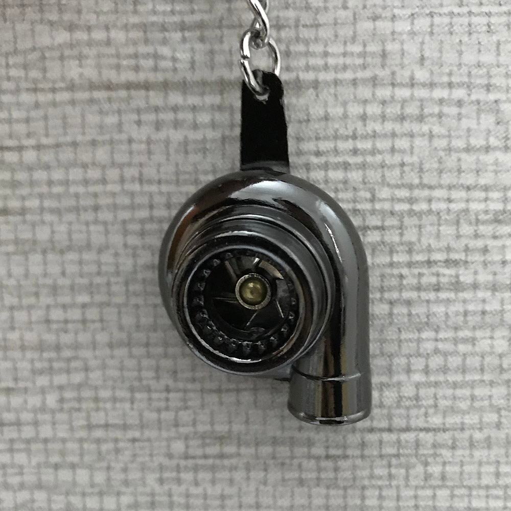 Whistle Sound Turbo Keychain Sleeve Bearing Spinning Auto Part Model Turbine Turbocharger Key Chain Ring Keyfob Keyring: 6
