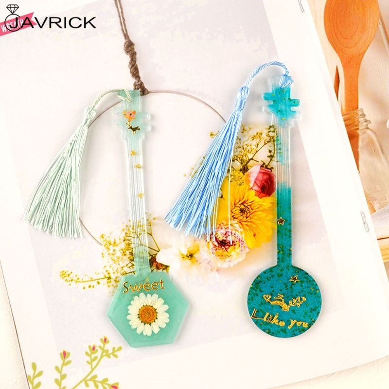 8 Pack Silikon Lesezeichen bilden DIY Lesezeichen Gießen Formenbau Epoxid Harz Schmuck DIY Handwerk Silikon transparent bilden