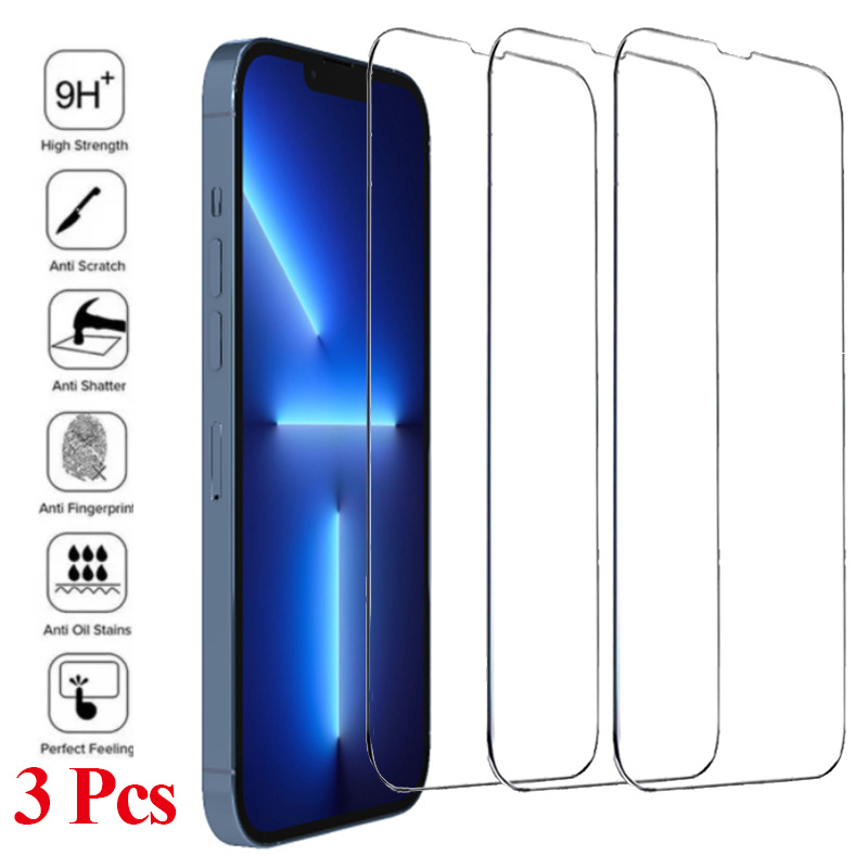 Screenprotector voor iphone 16 13 mini 12 11 14 15 Pro Max screen protectors voor iPhone 16 Pro gehard glas voor iPhone 15 Pro beschermglas: Bundle7