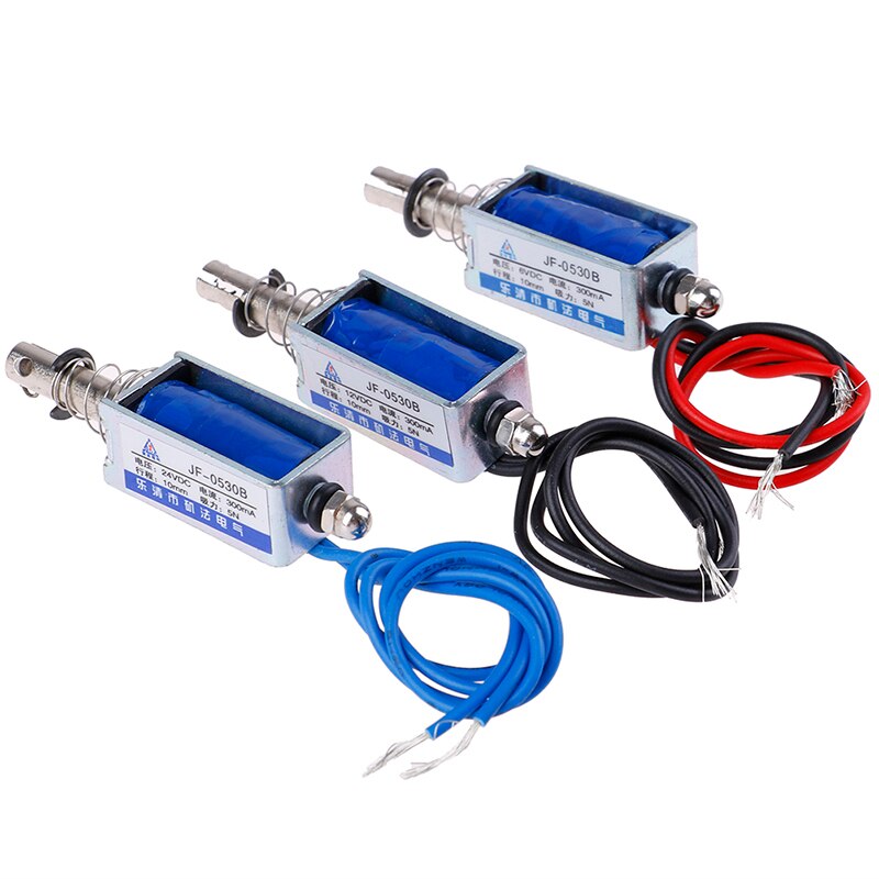 Micro électrovanne à cadre ouvert, aimant de Type Push-Pull 6V 12V 24V cc pour vanne à Air électrique, vanne d'eau et de gaz