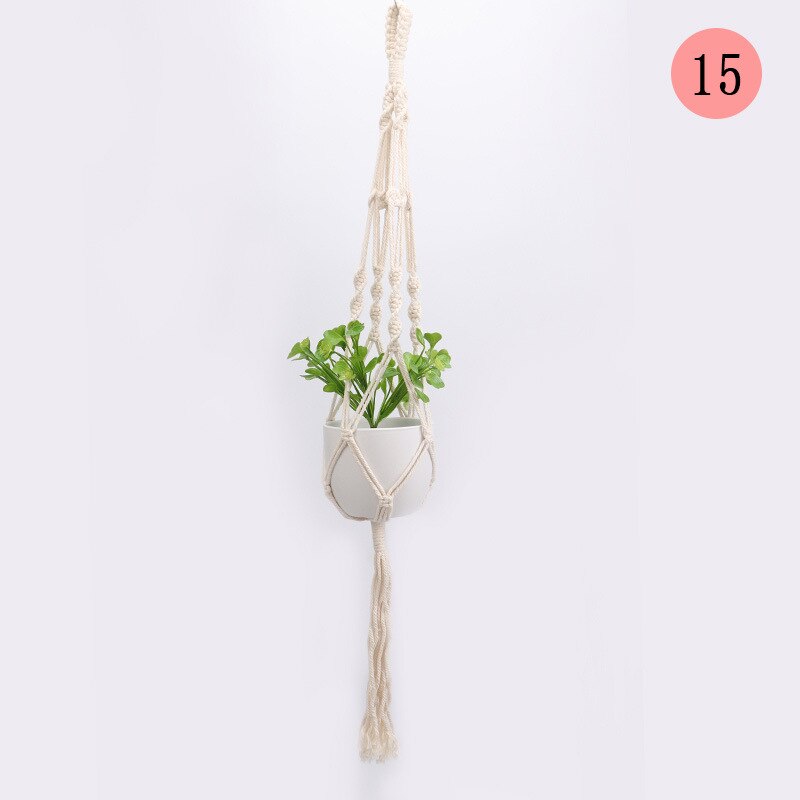Sales 100% Handmade Macrame Plant Hanger Flower Pot Hanger for Wall Decoration Countyard Garden Decor: 15