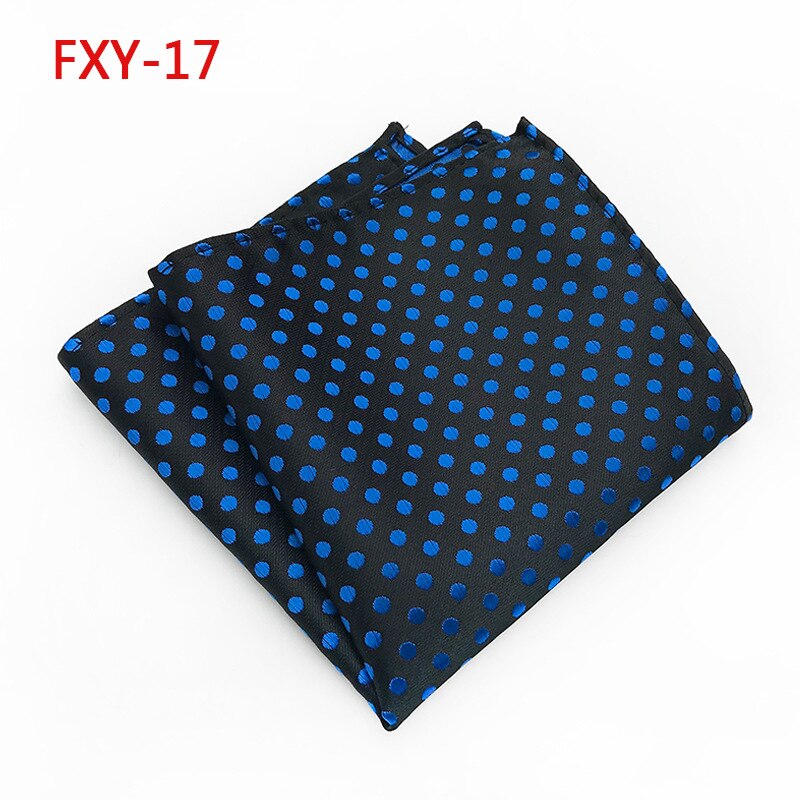 18 Colors Mens Pocket Square Dot Handkerchief Hanky for Men Business Wedding Suit Hanky 25cm*25cm: FXY17