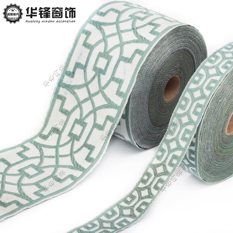 25 metros 3cm/9cm Líneas geométricas a tierra cortina China Laciness nacional Jacquard cinta bordada correas tejidas