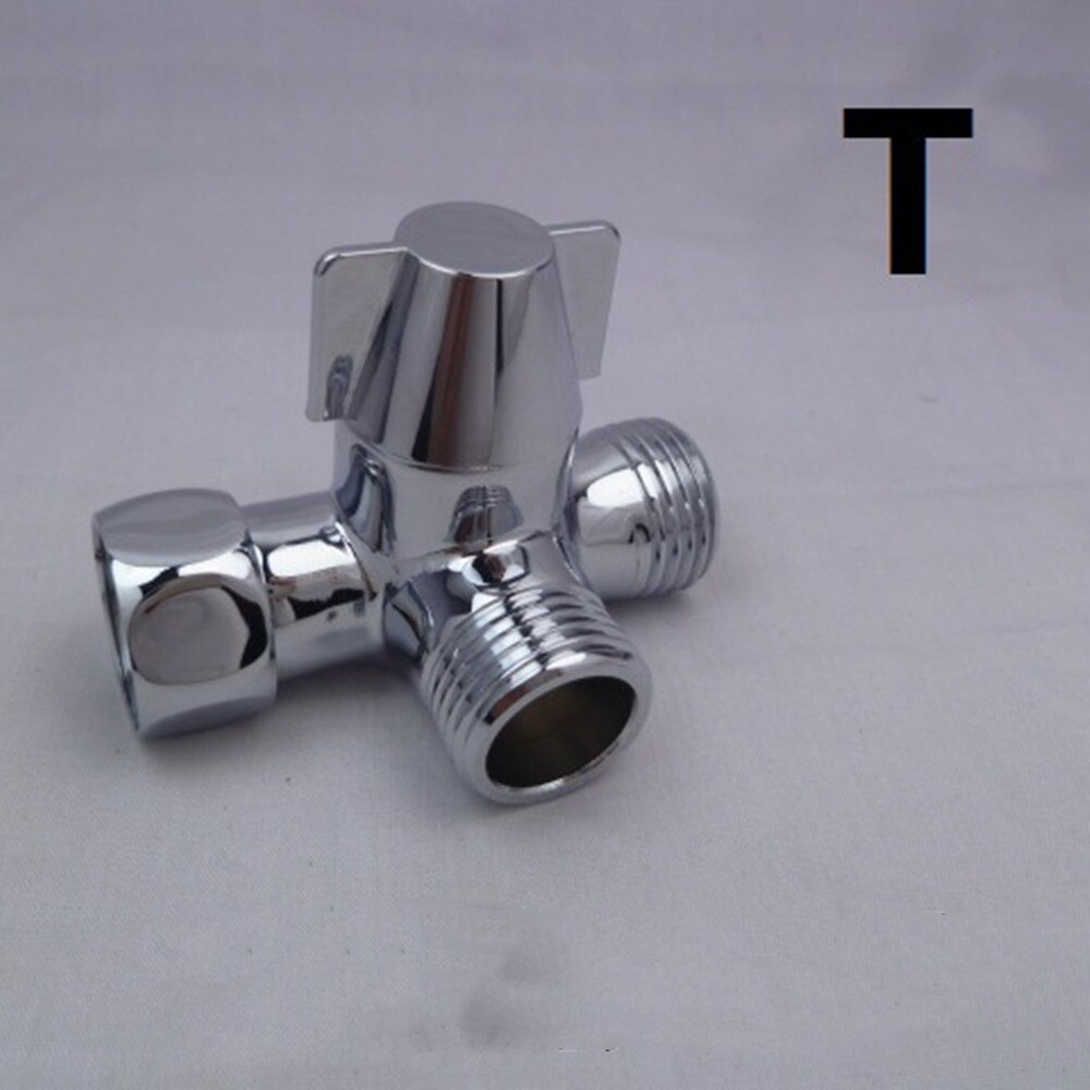 Three-way Water Diverter T-shaped Adapter Shower Diverters Connector Toilet Bidet Water Separator Faucet Splitter Valve: T