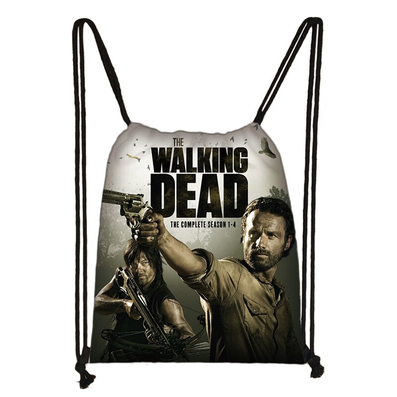 Die Walking Dead Kordelzug Tasche Druck Rucksack Täglichen Casual Jungen Mädchen rucksack Kordelzug Taschen: 014