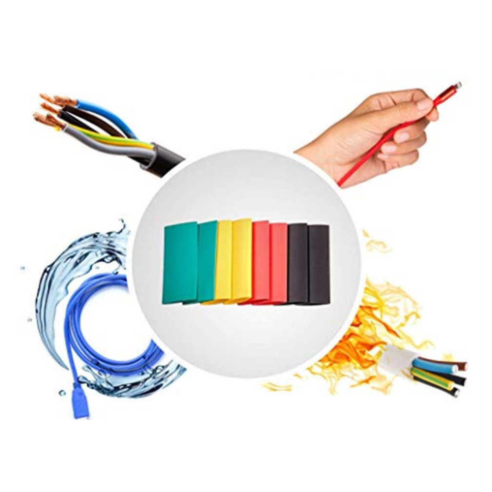 448 stuks gemengde krimpkous soldeerklemmen waterdichte soldeerhuls buis elektrische draad geïsoleerde stootverbinders kit