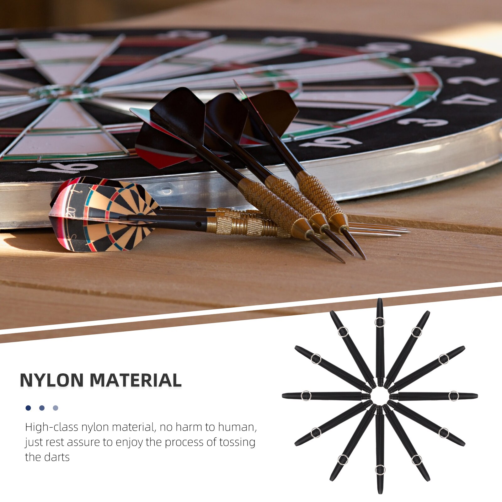 50 Sets Stem Thread Dart Shafts Nylon Dart Stems Dart Supplies Thread Dart Rods for Game Outdoor Indoor