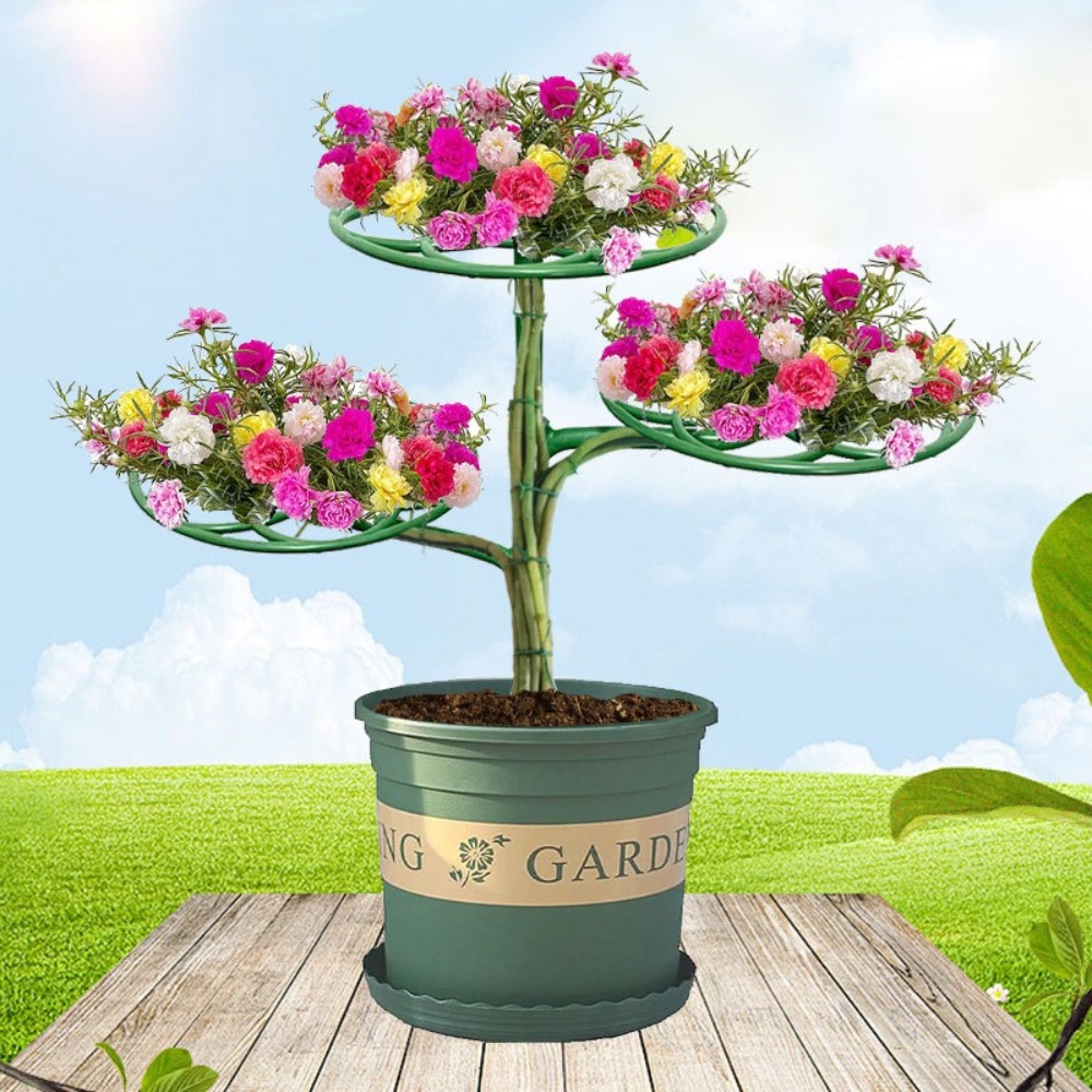 Stigestativ plantestøtte hage stabelbar planteburramme plast bonsai klatrestativ for vinranker