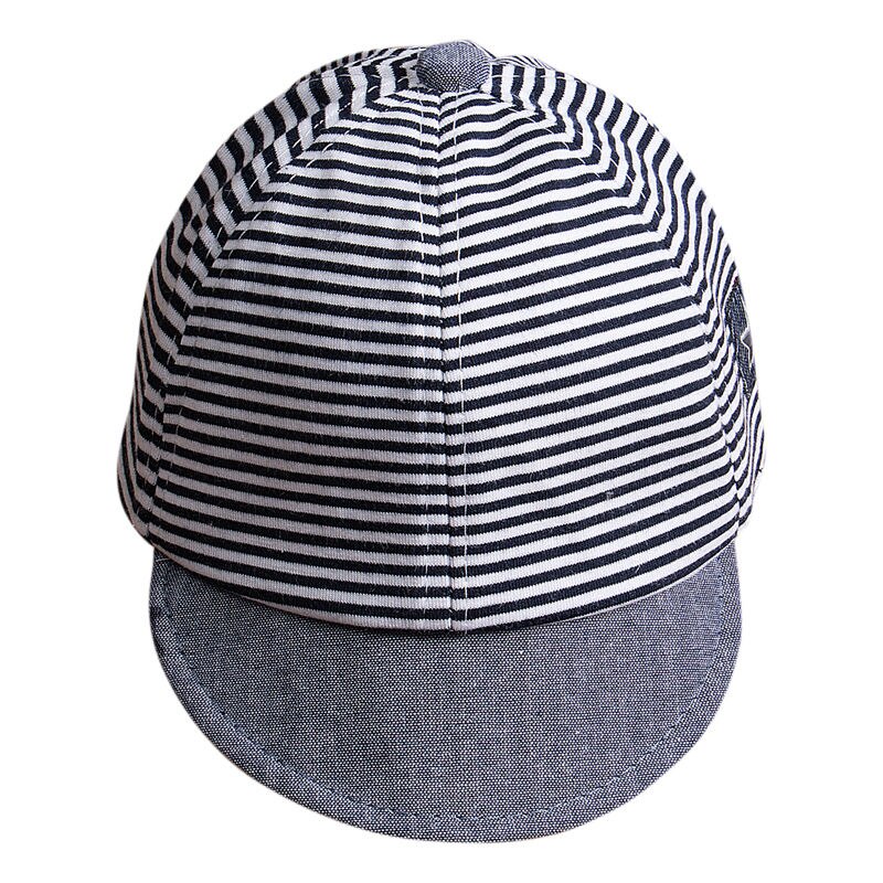 Newborn Baby Girl Boy Summer Cute Casual Hat Toddlers Infant Cotton Striped Sun Cap: Blue