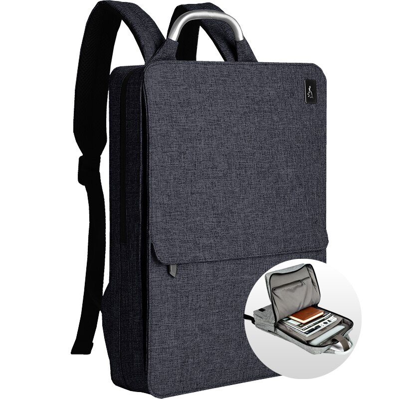 CAI Impermeabile 14 da 15.6 pollici Del Computer Portatile Zaino Uomini/Donne di lusso Sottile Sacchetto di Scuola zaino Da Viaggio di Affari di Stile di Modo bookbag: 1430 Blue Gray