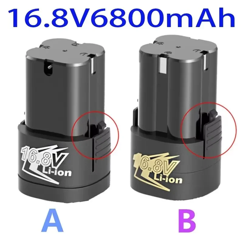 16.8V 6800mAh Lithium Battery 18650 Li-ion Battery Power Tools accessories For Cordless Screwdriver Electric Drill Batter