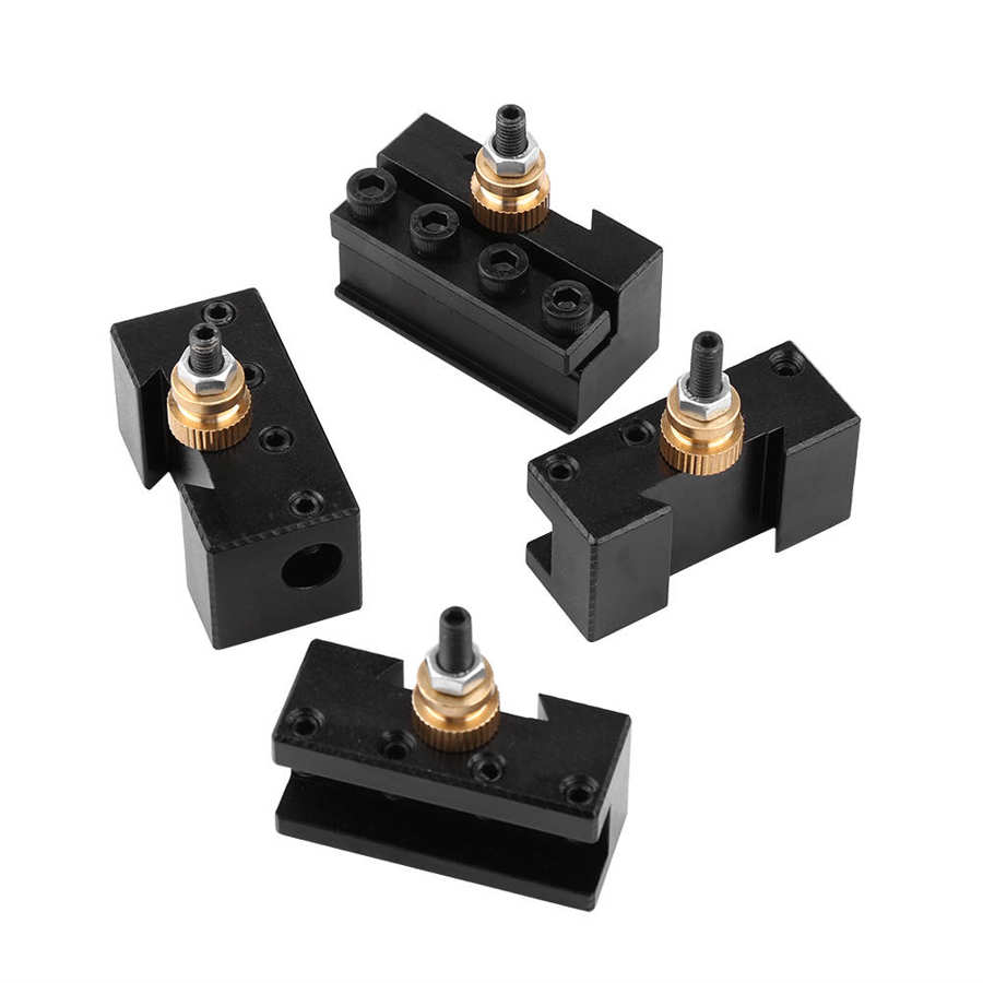 1 Set Tool Post Holder Aluminum Alloy Quick Change Tool Post Mini Lathe Tool Post and Holder Kit Lathe Accessary
