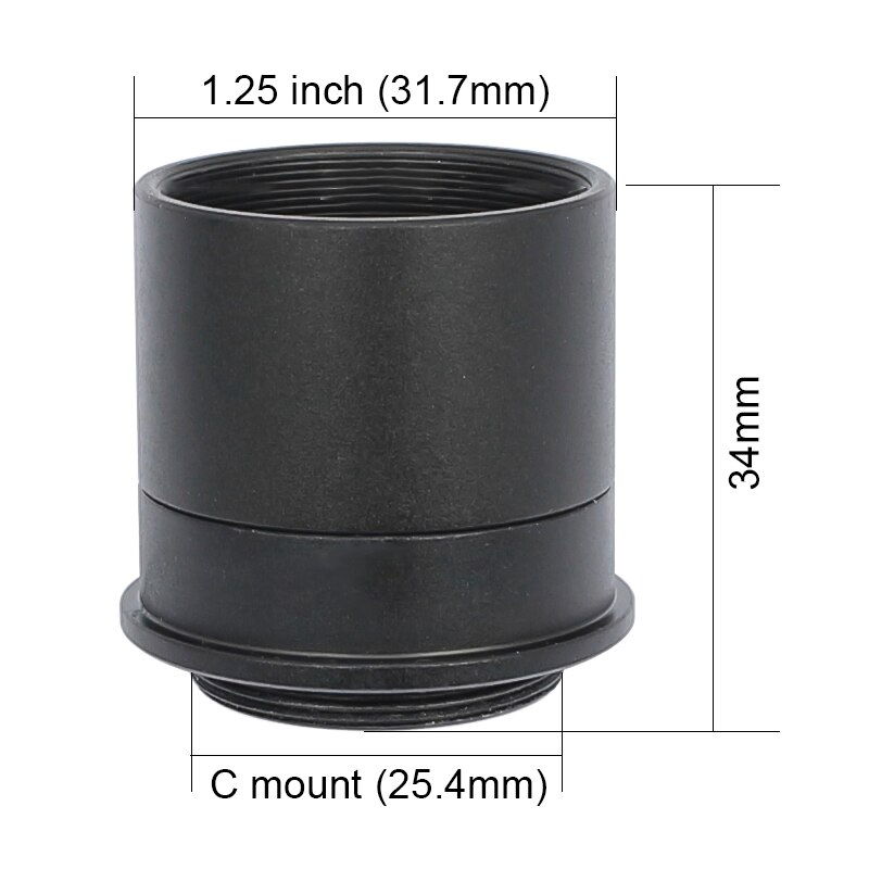 C-montieren zu 1,25 zoll oder 23,2mm Adapter C montieren Adapter Ring Verbinden Mikroskop Astronomische Teleskop mit C CS CCD USB Kamera