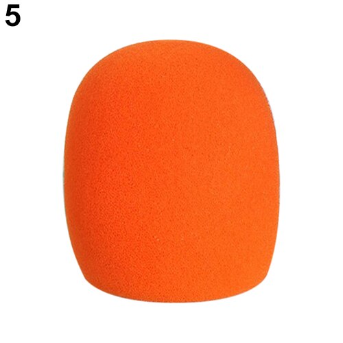 Herbruikbare Verdikking Microfoon Spons Deksel Foam Bal Type Mic Voorruit 5 Kleuren Ktv Dj Winddicht Wasbaar Mic Mouw: Rose Rood