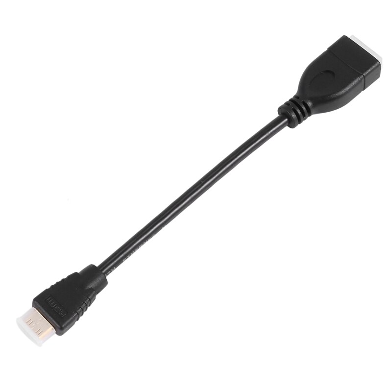 Mini Hdmi Naar Hdmi Kabel, Kabel Creatie 0.5Ft Mini-Hdmi Male Naar Hdmi Female Adapter, ondersteuning 1080P Full Hd, 3D, 0.15M, Zwart: Default Title