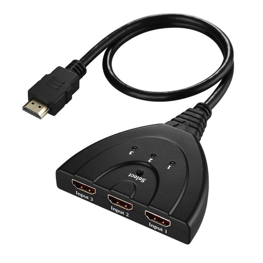 3 Port HDMI Splitter Adapter Mini Kabel HDMI Switch 1080 P Switcher 3 in 1 out Poort Hub voor HDTV voor PS3 PS4