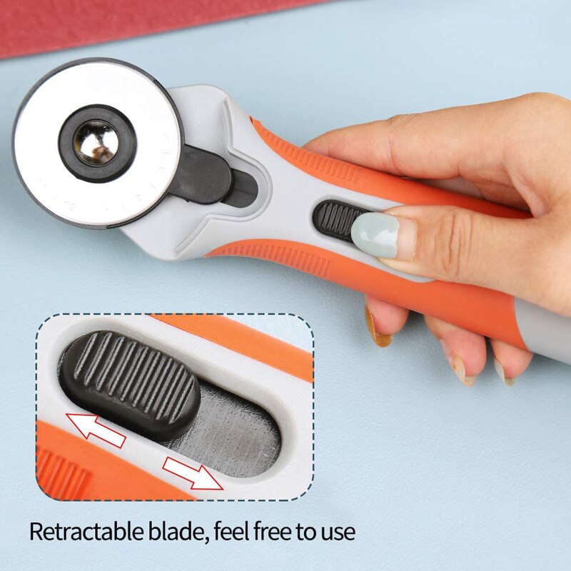 LMDZ 45mm Rotary Cutter Fabric Rotary Cutter Ergonomic Sewing Craft Cutting Tool for Crafting Sewing Quilting Sharp and Durable