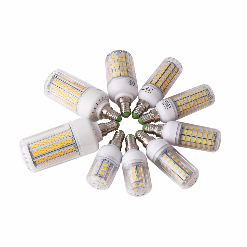 Led-lampa  e27 e14 smd 5730 led-lampa 24 30 42 64 80 89 165 led-lampor majslampor ljuskronalampor för hemmet 220v