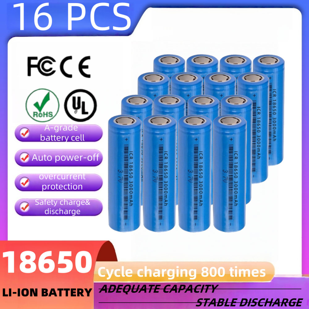 Akumulator litowo-polimerowy LiPo 3,7 V 3000 mAh 18650 robić słuchawek Bluetooth, instrumentów kosmetycznych, kijów robić selfie, sprayów itp.: Różowy