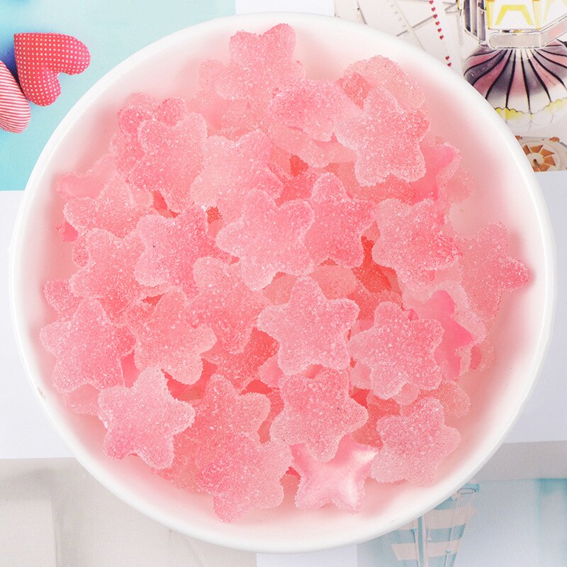 Boxi5pcs/10 Stks/pak Slime Charms Resin Star Additieven Benodigdheden Diy Kit Filler Decor Voor Pluizige Clear Cloud Slime Klei