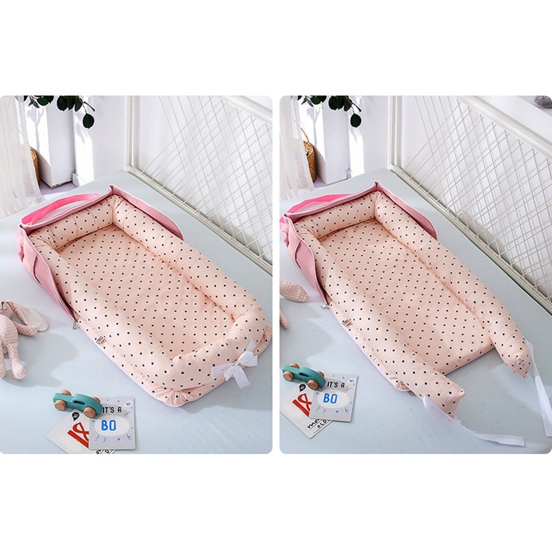 thumbnail image 2 of Dock A Tot Baby Lounger For Newborns 0-24 Months - Breathable Cotton Nest For Tummy Time & Travel Portable Baby Lounger 2 of 9
