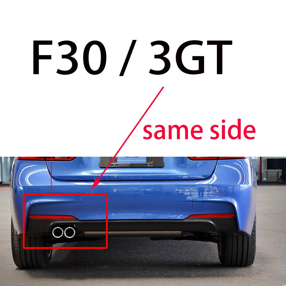 70mm Car Exhaust Muffler Tip Cover For BMW F30 E92 E90 3 Series GT 325i 328i 2006 2007 Stainless Steel