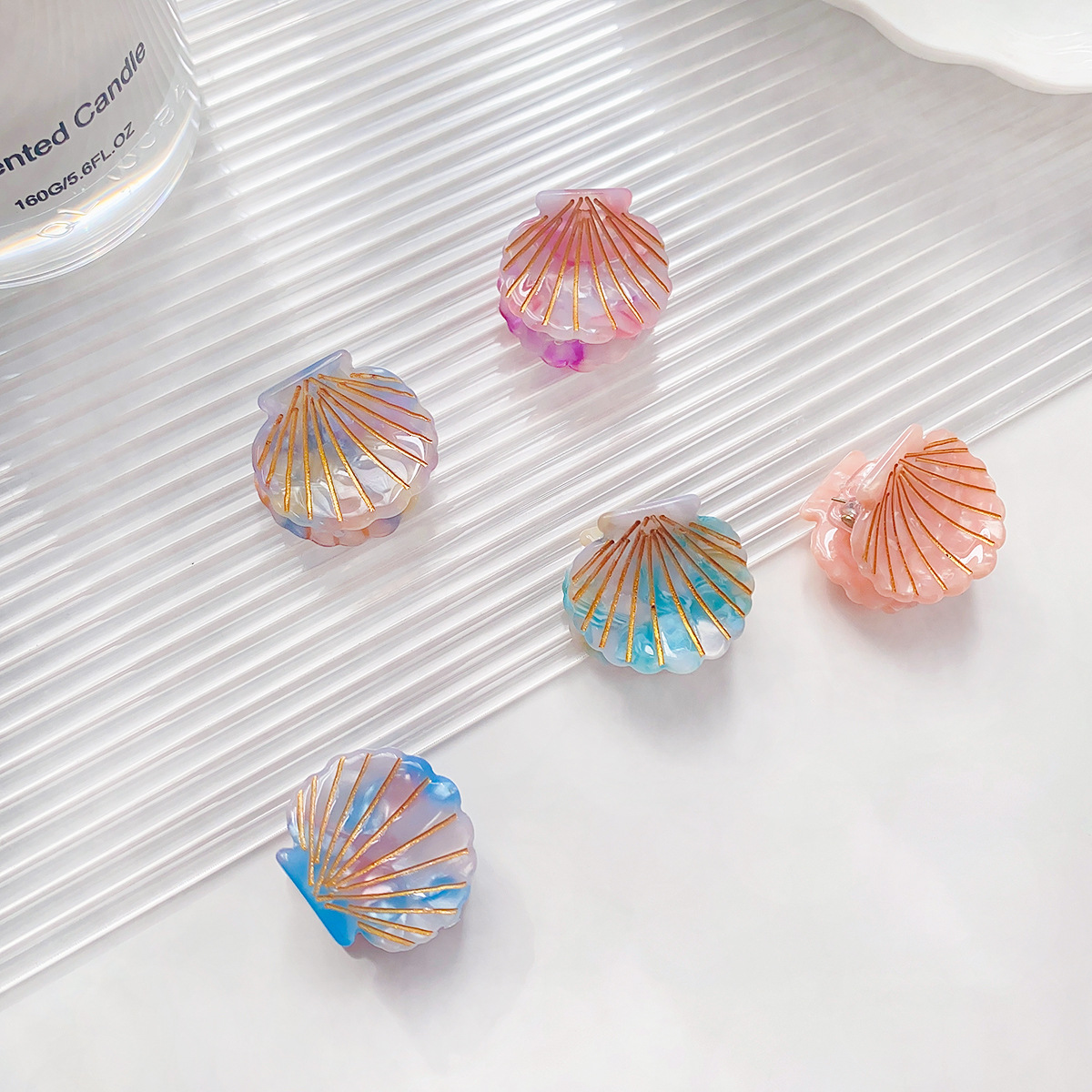 Pinzas para el cabello de concha a la para mujer, Mini Clip de tiburón bonito y dulce, pinzas para el cabello, pinzas para el cabello, accesorios para el cabello a la