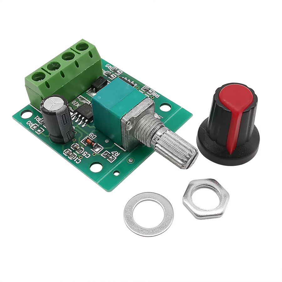 1Piece DC PWM Motor Speed Controller DC 1.8V 3V 5V 6V 12V 2A Adjustable Motor Speed Regulator Module Governor Switch 1803BK