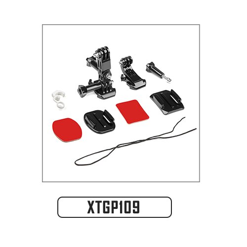 SHOOT-conjunto de accesorios para casco frontal, soporte de Base de hebilla en forma de J para GoPro Hero 9 8 7 5 Xiaomi Yi 4K SJCAM Go Pro: XTGP109