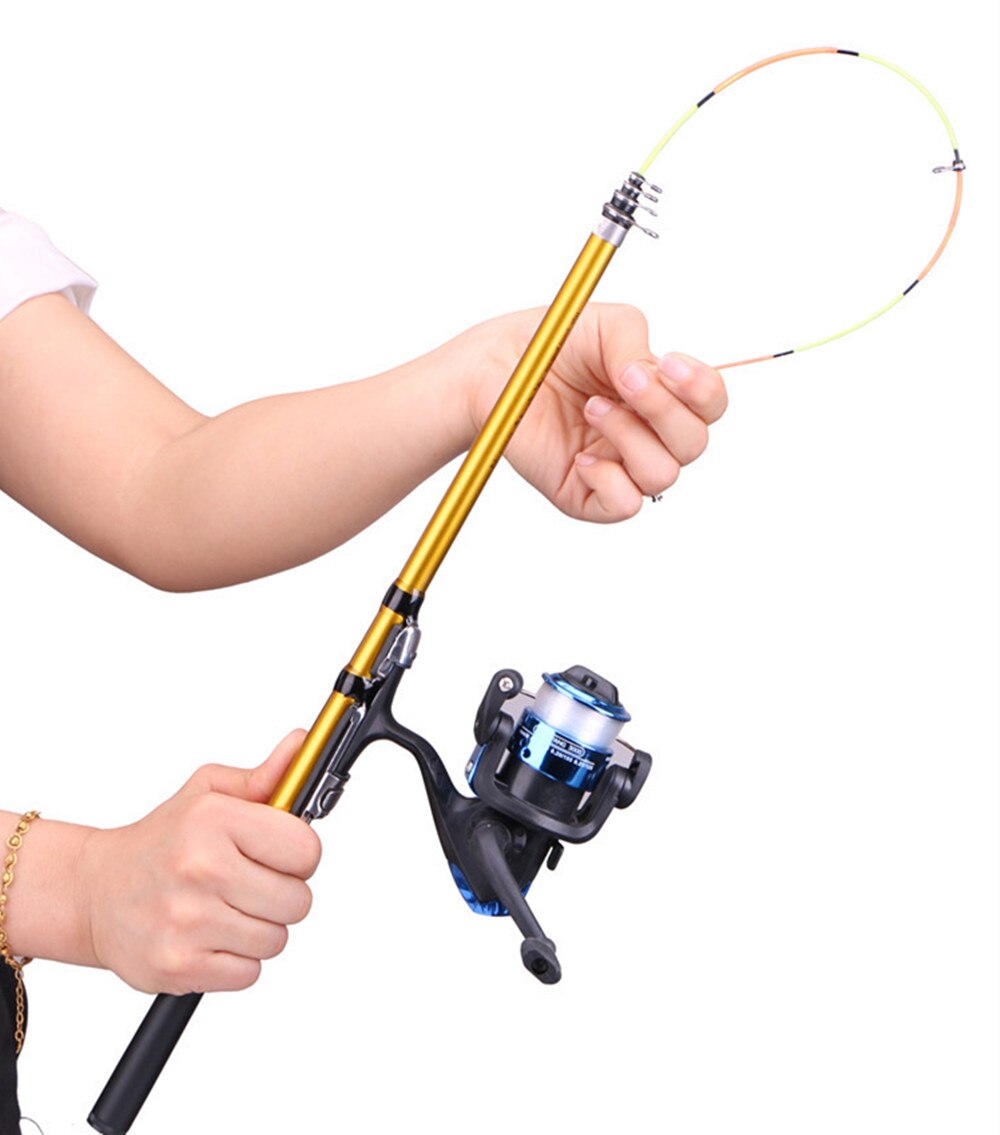 1,5 M-3,0 M Fshing Stange Rad Linie Combo einstellen Teleskop FRP Weichen schwanz Floß Stange Spinnen Spule Perfekte Angeln Bausatz