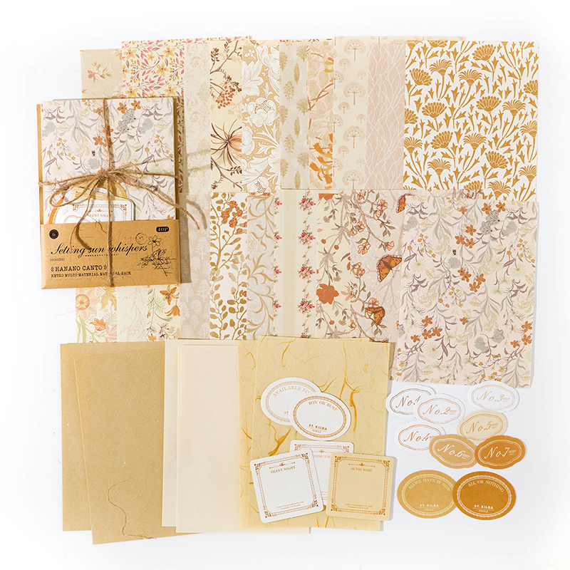TIANZI 40 stks/pak Vintage materiaal Decoratieve Scrapbooking Dagboek Achtergrond papier DIY junk journal Etiket Briefpapier leveringen: Licht Groen